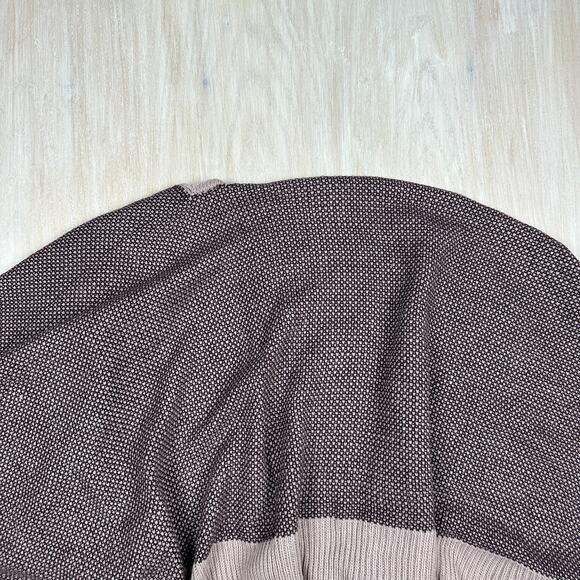 NWT LC Lauren Conrad Poncho Sweater Shrug Colorblock Boho Pom Pom Tie Front OS - Picture 12 of 12